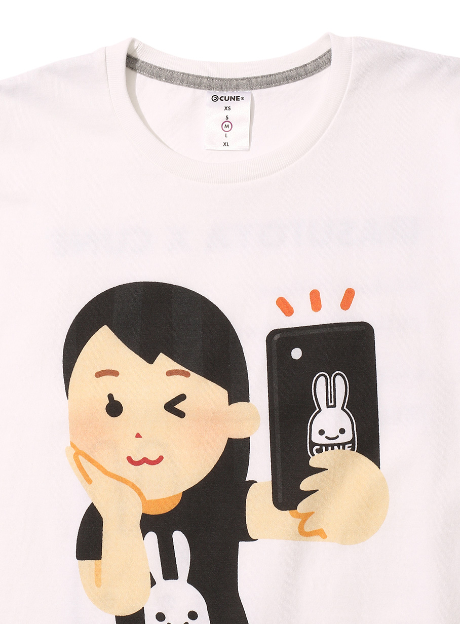 25th Collab T Shirts いらすとや 自撮り セルフィーのイラスト ウサギがいる Cune Online Store 25th Collab T Shirts いらすとや 自撮り セルフィーのイラスト ウサギがいる Cune Online Store