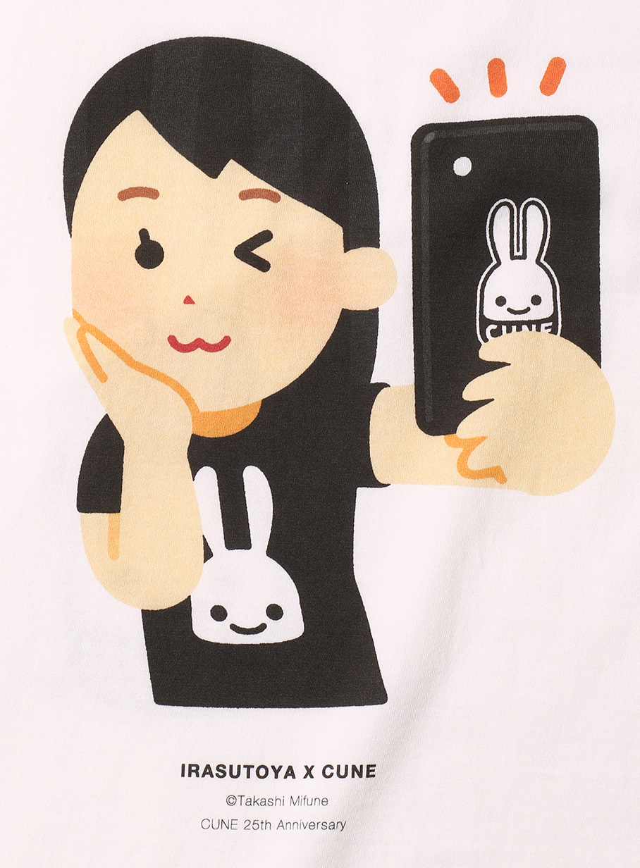 25th Collab T Shirts いらすとや 自撮り セルフィーのイラスト ウサギがいる Cune Online Store 25th Collab T Shirts いらすとや 自撮り セルフィーのイラスト ウサギがいる Cune Online Store