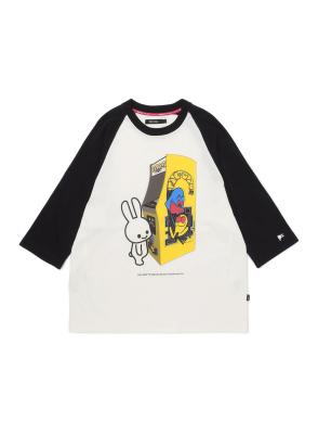 限定アウトレットセール：通販 COLLAB PAC-MAN RAGLAN 筐体とうさちゃん｜ウサギが T-SHIRTS トップス