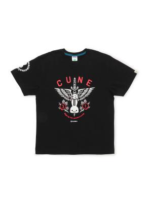 ☆希少☆ CUNE キューン　骸骨うさぎ × 骨アート Mサイズ　ブラック CUNE DRY T-SHIRTS 骸骨ウサギ｜ウサギがいる｜CUNE ONLINE STORE