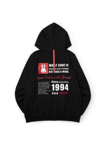 CUNE ZIP PARKA スクエア文章 CUNE ZIP PARKA スクエア文章