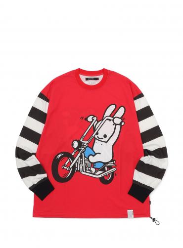 うさちゃんカスタムバイクロングスリーブカットソー