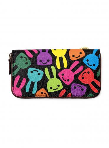 CSPロングウォレット カラフルウサギ