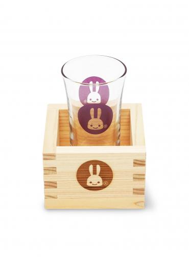丸とウサギのマスとグラス