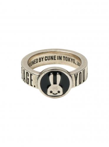 丸ウサギメッセージリング