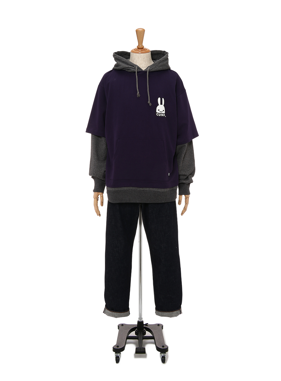 Tシャツを重ね着パーカー ウサギがいる Cune Online Store Tシャツを重ね着パーカー ウサギがいる Cune Online Store